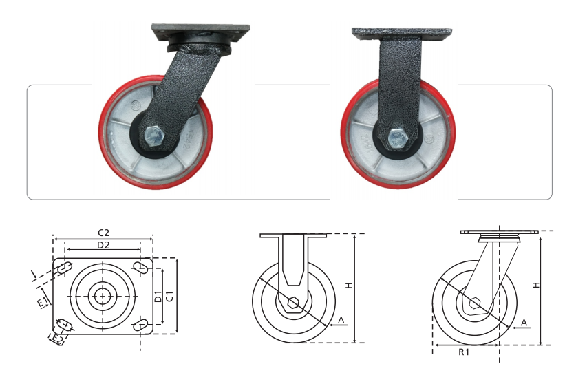 E101系列、加重型聚氨酯轮