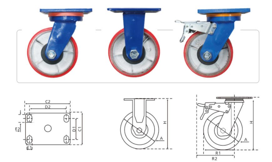 F10系列、抗冲击型聚氨酯轮